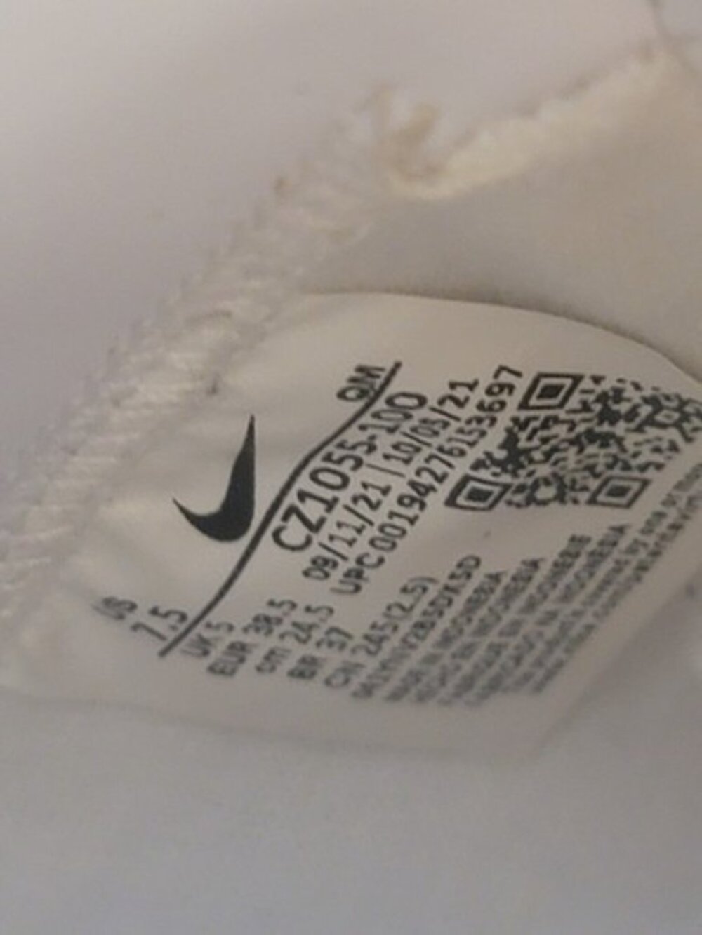 Nike Blazer Mid '77 Vintage White Black BQ6806-100 Men's Size 7.5 - Picture 9 of 9